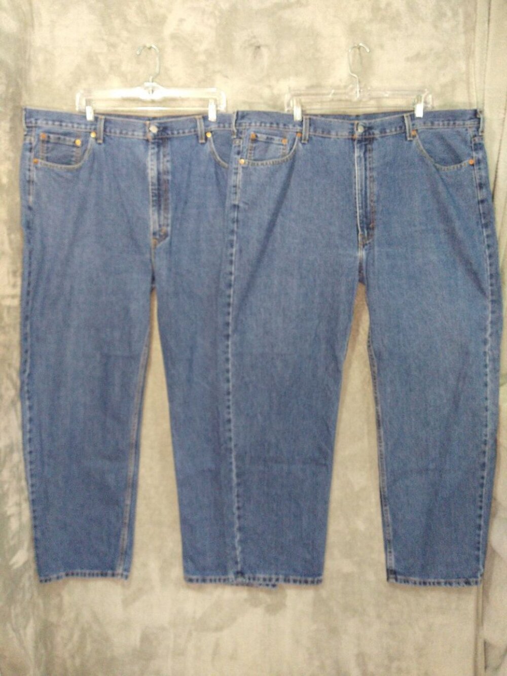 Levis 550 Jeans Mens 46x32 Blue Denim Relaxed Fit Taper Leg High Rise Lot of 2